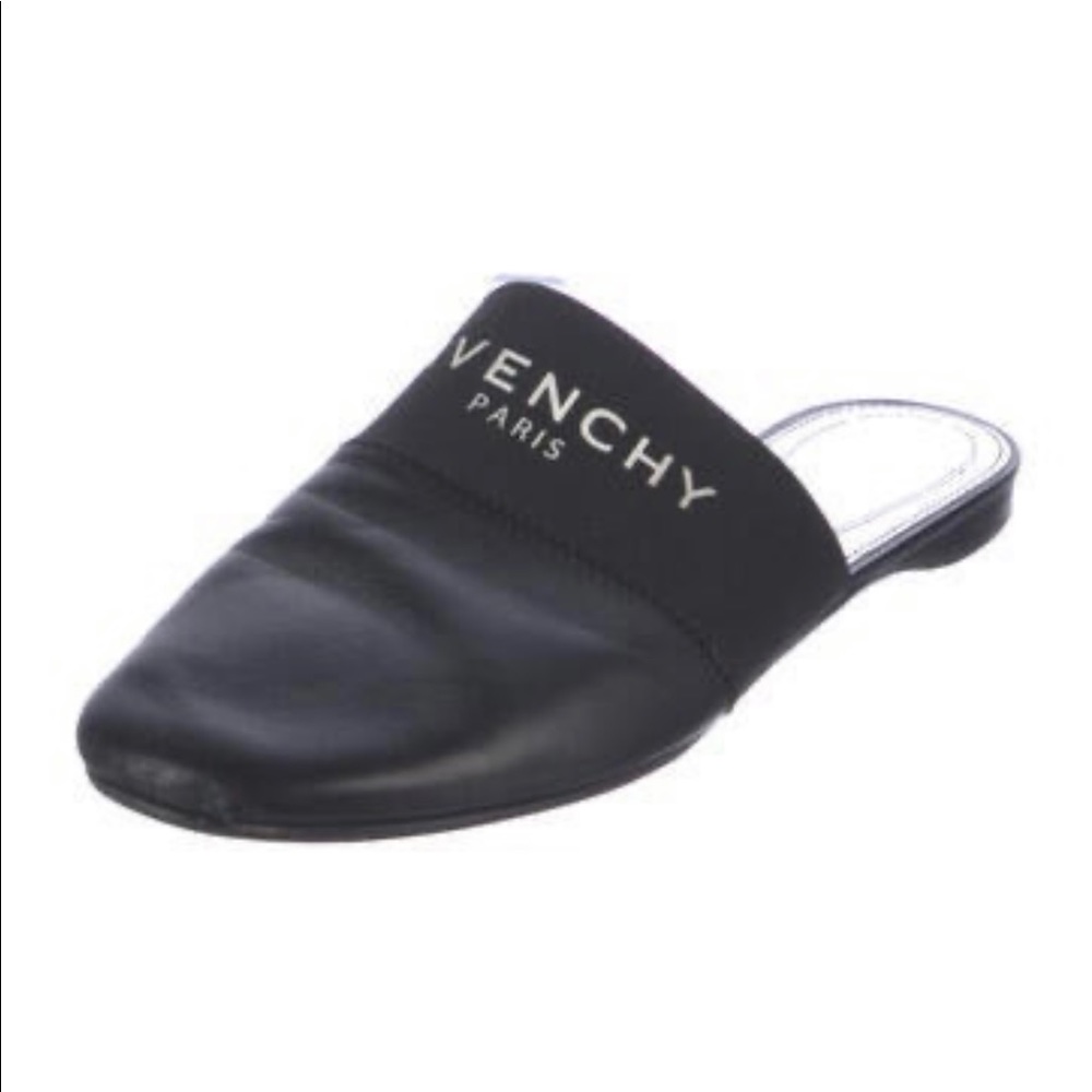 AUTHENTIC Givenchy leather trim mules!